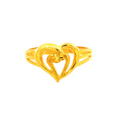 22k Yellow Gold Cocktail Fancy Heart  Rings in size 6.6 and total gold weight of 2.88g